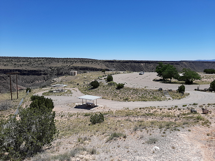 The recreation area at Jemez Canyon Dam, June 10, 2020.